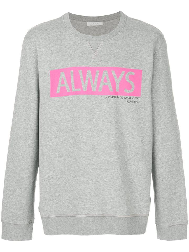Valentino Always Printed Sweatshirt - Grey