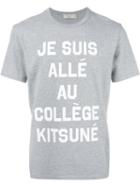 Maison Kitsuné 'je Suis Allée' T-shirt, Men's, Size: Medium, Grey, Cotton