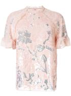 Needle & Thread T-shirt With Embroidered Details - Pink