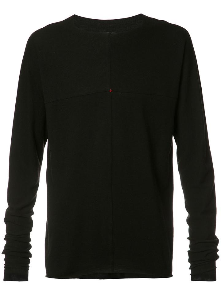 Ma+ Longsleeved T-shirt, Men's, Size: 50, Black, Cotton/wool