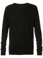 Ma+ Longsleeved T-shirt, Men's, Size: 50, Black, Cotton/wool