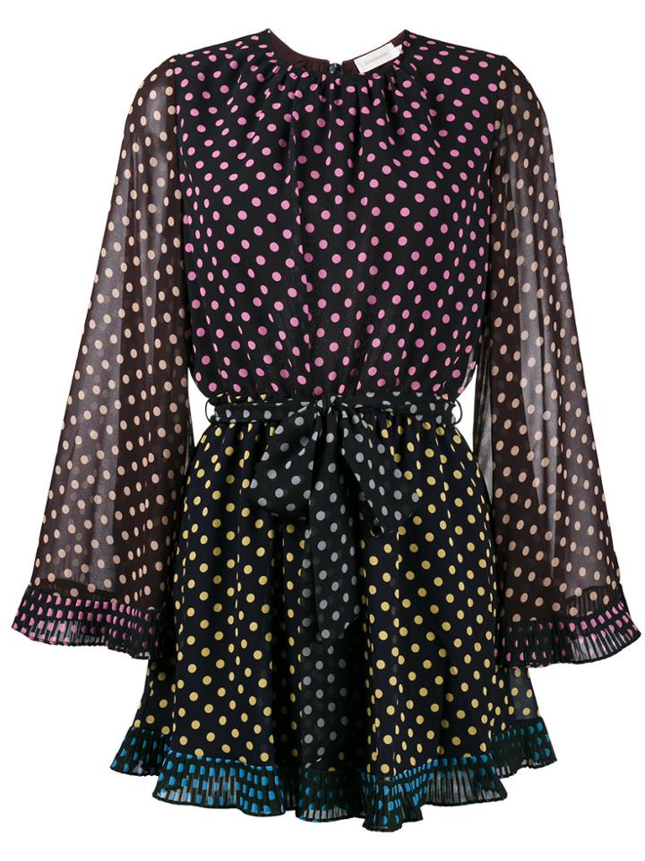 Zimmermann Multi Polka Dot Playsuit - Black
