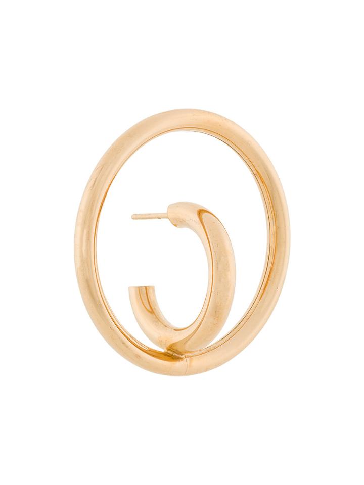 Charlotte Chesnais Saturn Blow Large Earring - Metallic