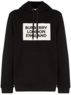 Burberry Logo-appliquéd Cotton Hoodie - Black