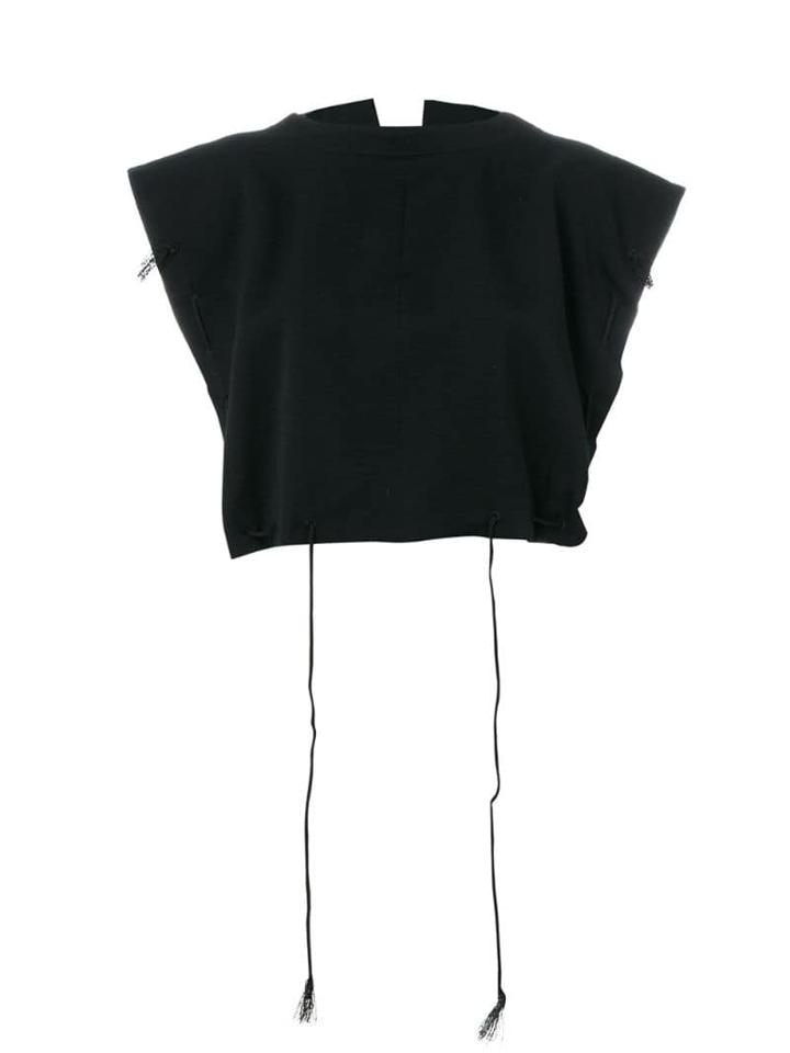 Comme Des Garçons Pre-owned Cropped Tabard - Black