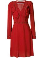 Roberto Cavalli V Neck Dress - Yellow & Orange