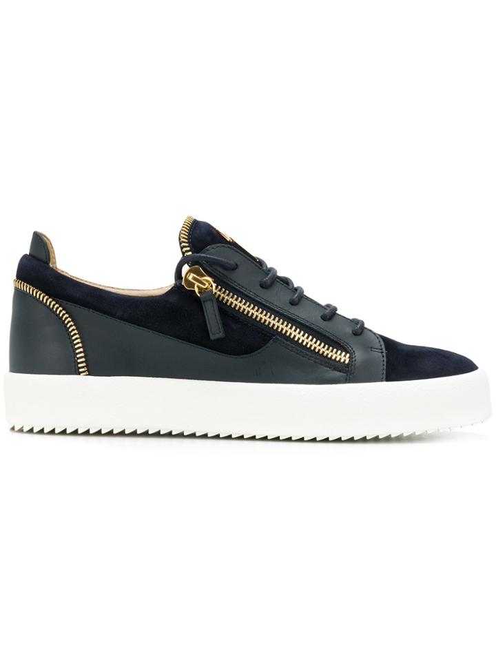 Giuseppe Zanotti Design Side Zipped Sneakers - Blue
