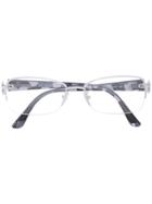 Salvatore Ferragamo Eyewear Oval Frame Glasses - Metallic