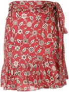 Isabel Marant Étoile Wrap Front Mini Skirt - Red