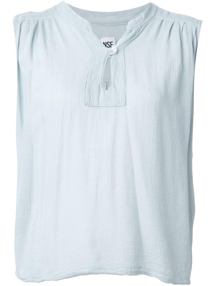 Nsf Keyhole Tunic Top, Women's, Size: Xs, Blue, Cotton/nylon