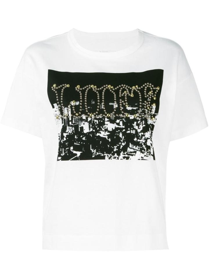 Sacai Printed T-shirt, Women's, Size: 3, White, Cotton/metal