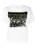 Sacai Printed T-shirt, Women's, Size: 3, White, Cotton/metal