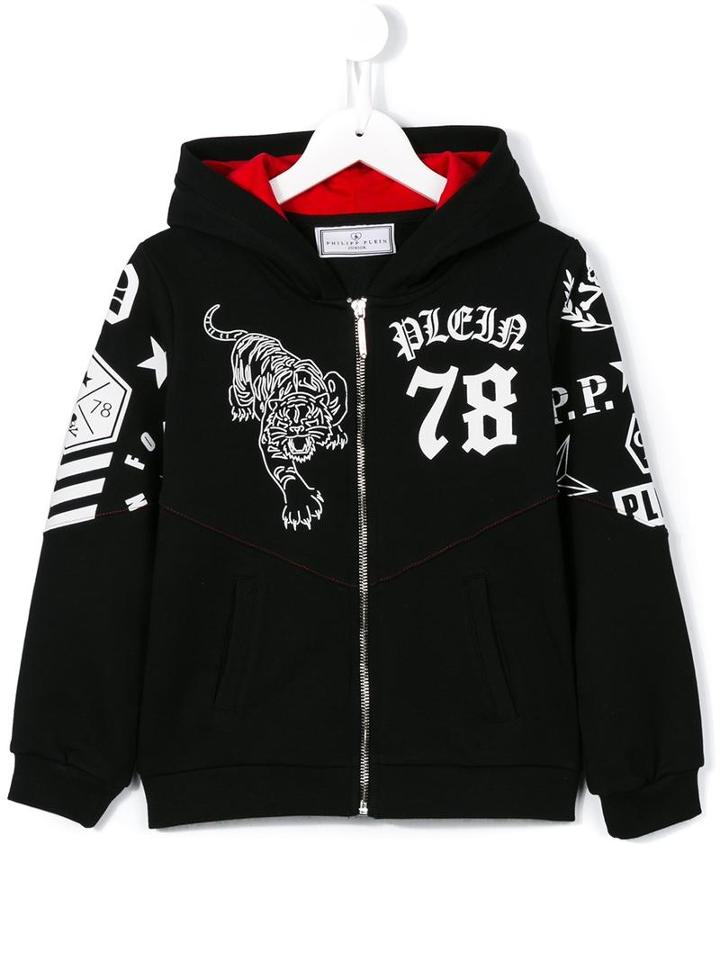 Philipp Plein Kids 'blackjack' Hoodie, Boy's, Size: 6 Yrs, Black