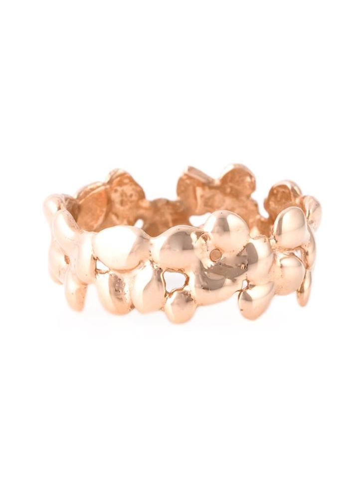 Natasha Collis Small Cobbled Ring, Women's, Metallic, Gold
