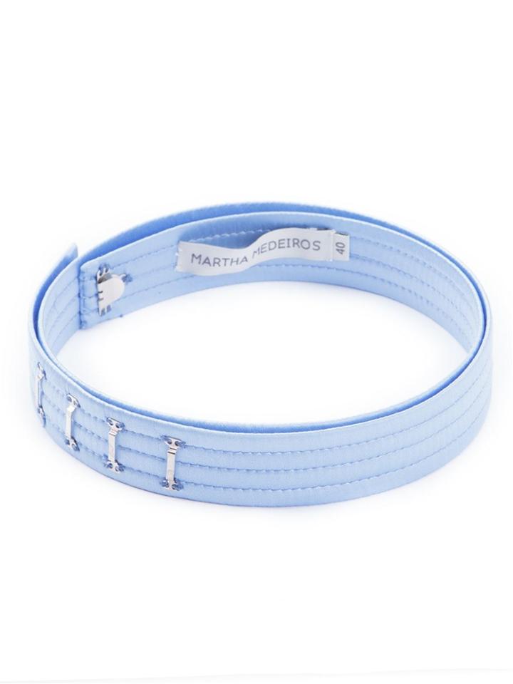 Martha Medeiros Satin Belt - Blue
