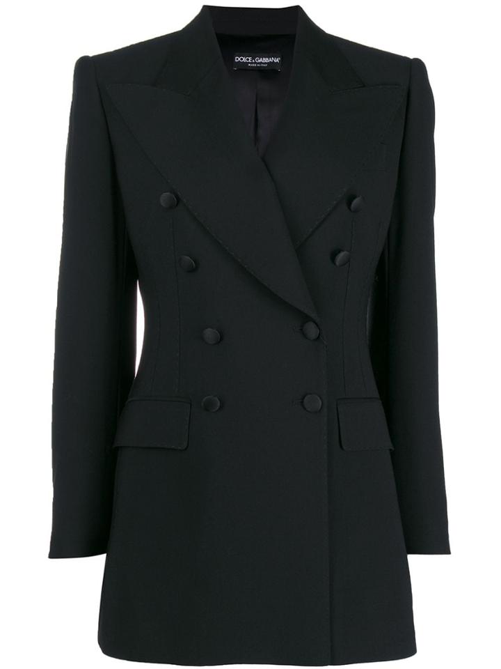 Dolce & Gabbana Double-breasted Tailored Blazer - Black