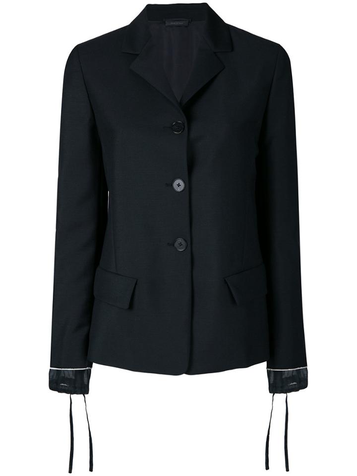 Jil Sander Slim Button Jacket - Black
