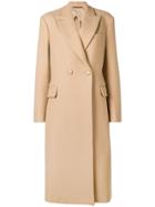 Stella Mccartney Katherine Felt Double-breasted Coat - Nude & Neutrals