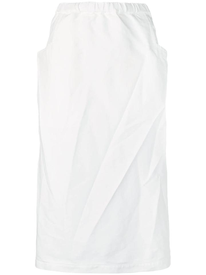 Comme Des Garçons Comme Des Garçons Elasticated Midi Skirt - White