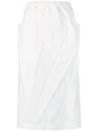 Comme Des Garçons Comme Des Garçons Elasticated Midi Skirt - White