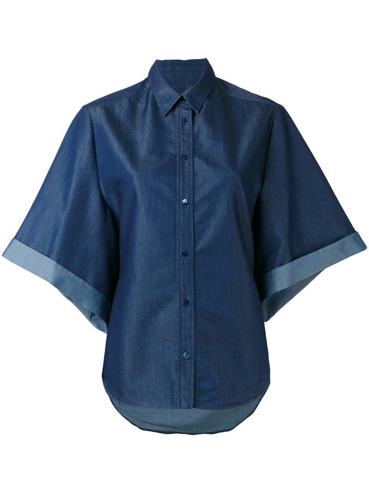 Veronique Branquinho - Denim Shirt - Women - Cotton/polyester - 38, Blue, Cotton/polyester