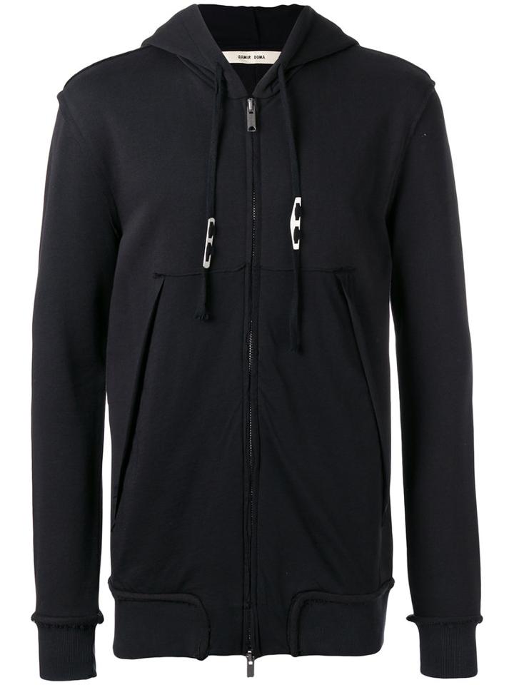 Damir Doma Open Seam Zip Hoodie, Men's, Size: Medium, Black, Cotton