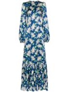The Vampire's Wife The Belle Floral Silk Dress - Blue