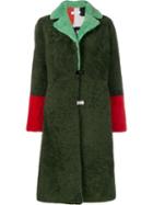 Saks Potts 'febbe' Coat, Women's, Size: 2, Green, Sheep Skin/shearling/polyester