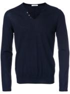 Paolo Pecora Fitted Knitted Sweater - Blue