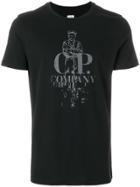 Cp Company Logo Print T-shirt - Black