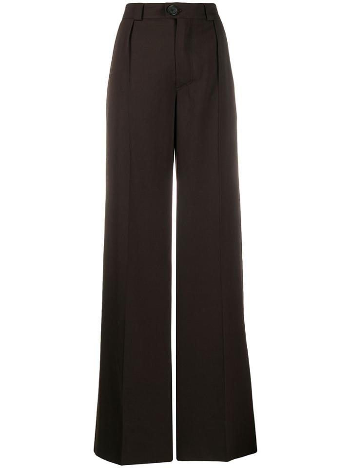 Kwaidan Editions High-waist Flared Trousers - Brown