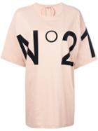 No21 - Logo Print T-shirt - Women - Cotton - One Size, Pink/purple, Cotton