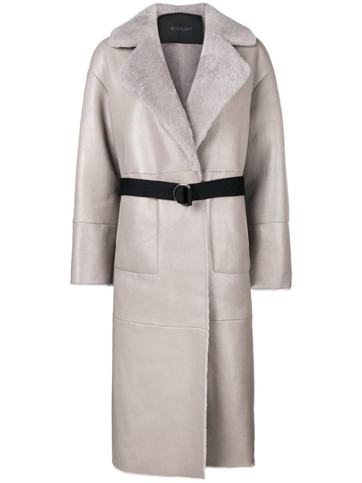 Blancha Belted Waist Coat - Grey