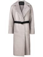 Blancha Belted Waist Coat - Grey