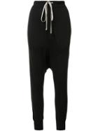 Rick Owens Lilies Drop Crotch Drawstring Leggings, Women's, Size: 40, Black, Viscose/polyimide/wool/angora