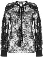 Ingie Paris Lace Sheer Blouse - Black