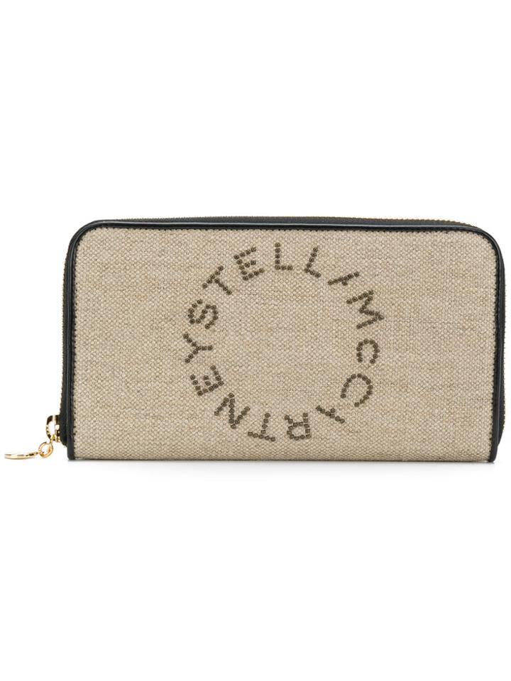 Stella Mccartney Stella Logo Continental Wallet - Nude & Neutrals