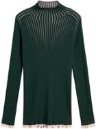 Burberry Silk Cashmere Turtleneck Sweater - Green