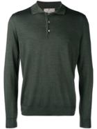 Canali Long Sleeve Polo Shirt - Green