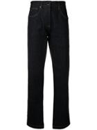 Victoria Beckham Satin Back Straight Leg Jeans - Blue