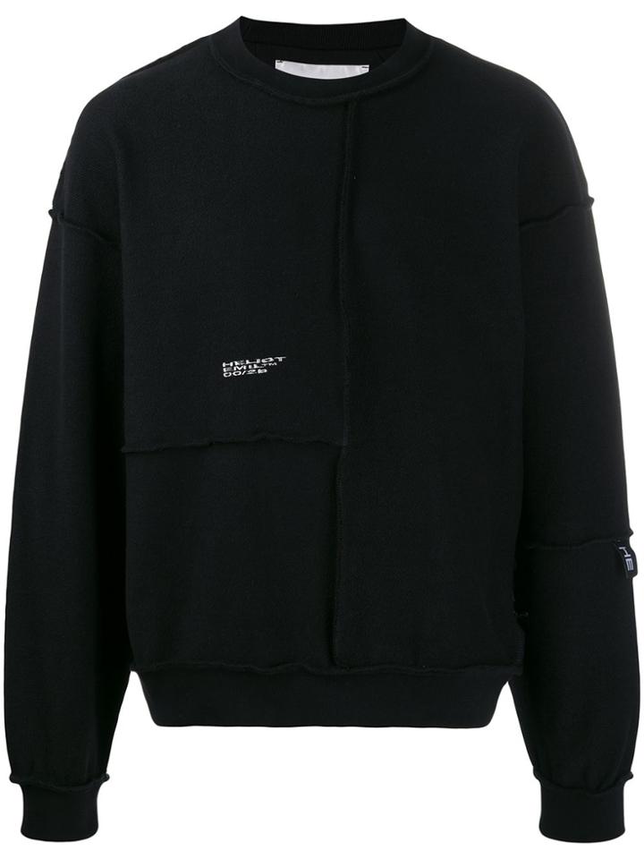 Heliot Emil Oversized Seams Sweatshirt - Black