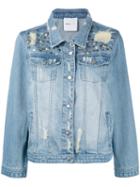 Isabelle Blanche - Distressed Denim Jacket - Women - Cotton - L, Blue, Cotton