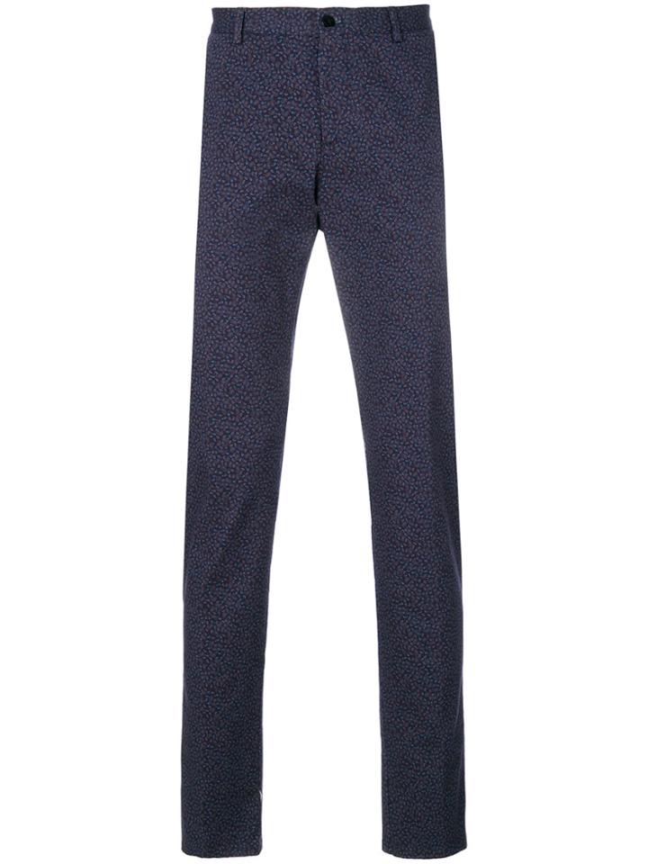 Etro Paisley Print Trousers - Blue