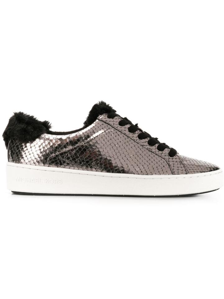 Michael Michael Kors Snakeskin Effect Low-top Sneakers - Metallic