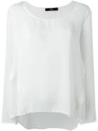 Steffen Schraut Back Panel Blouse, Women's, Size: 38, White, Polyester
