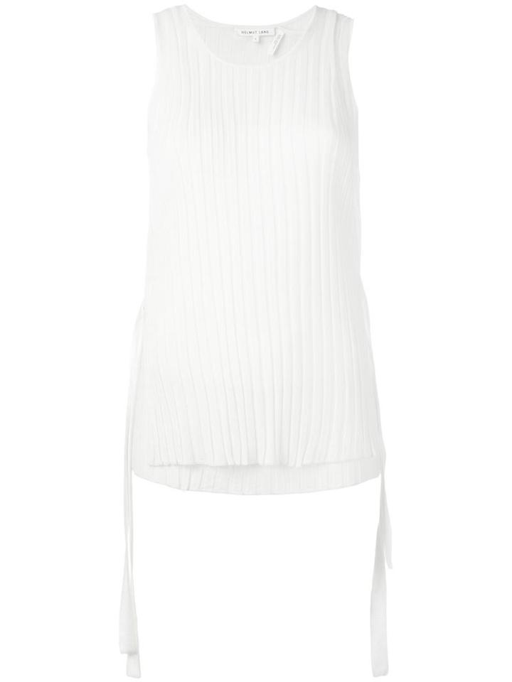 Helmut Lang Pleated Layered Tank, Women's, Size: Medium, White, Wool