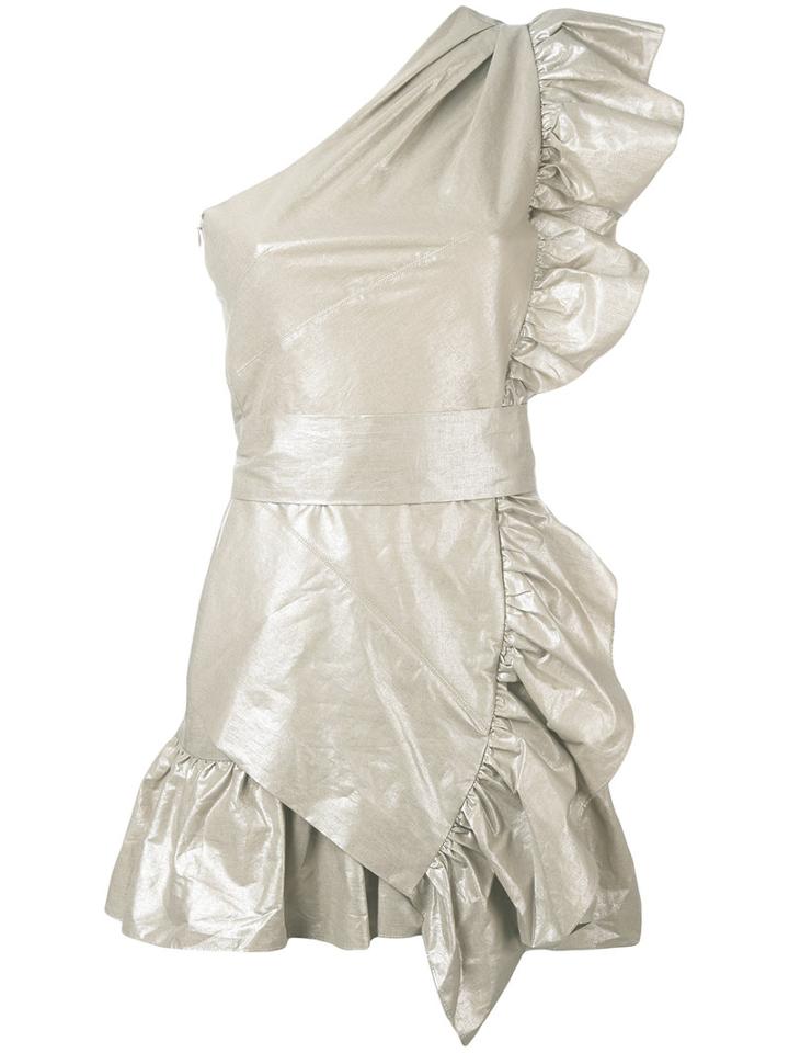 Isabel Marant - Lavern Dress - Women - Cotton/linen/flax - 38, Nude/neutrals, Cotton/linen/flax