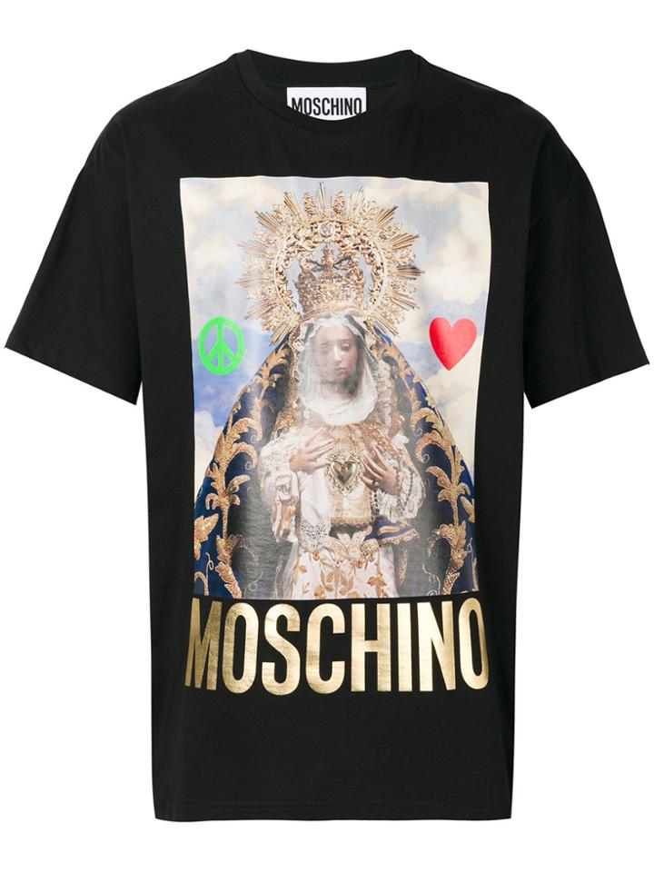 Moschino Weeping Madonna Print T-shirt - Black