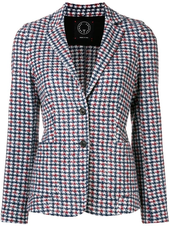 T Jacket Fitted Blazer - Blue