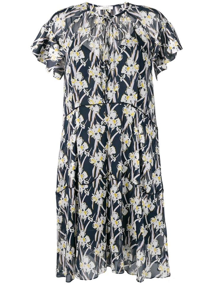 Dorothee Schumacher Orchid Print Dress - Blue